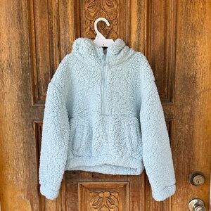 Girls Mondetta Half Zip Hoodie Light Blue Size 7/8